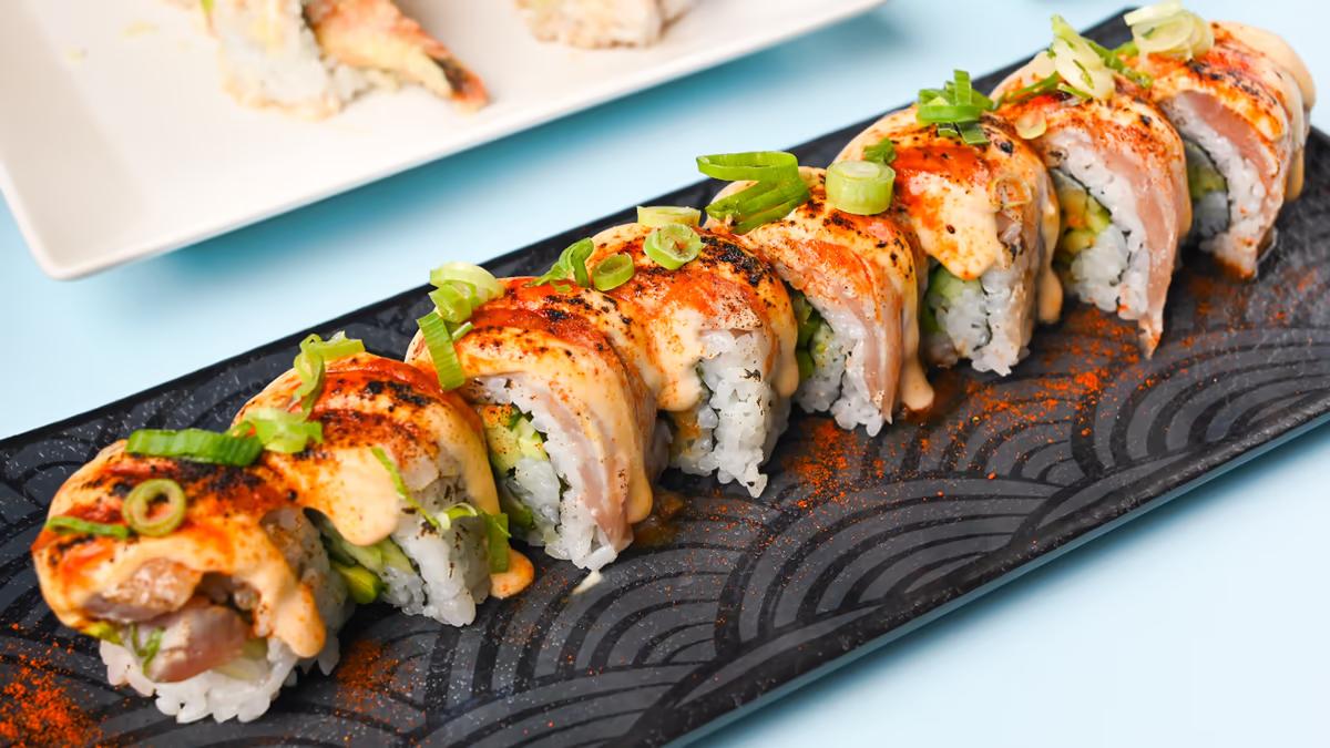 Flambierte Sushi (8 Stück)